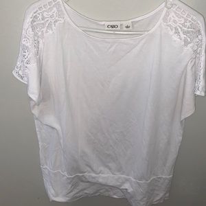 Cato White blouse with sleeve detailing size large